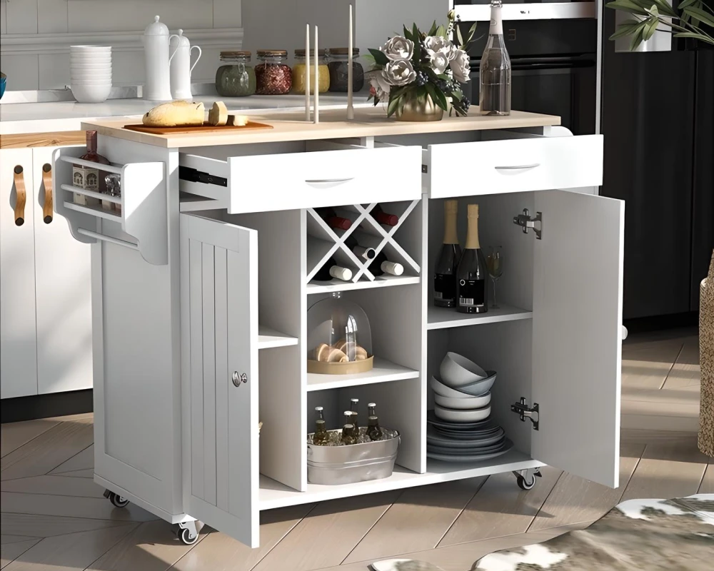 rolling kitchen island small